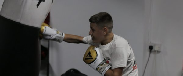 Teen doing boxing